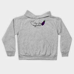 Eggplant in A Heartbeat Kids Hoodie